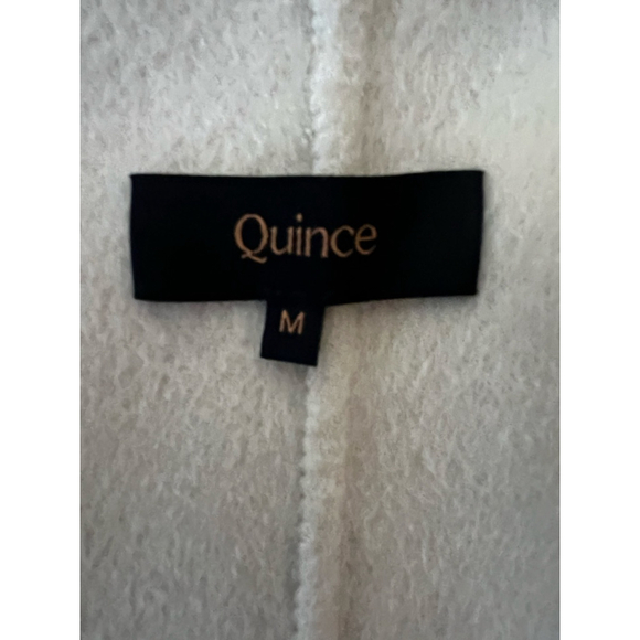 New Women's Quince Ivory 100% Cashmere Double-Faced Wrap Coat M - Picture 5 of 7